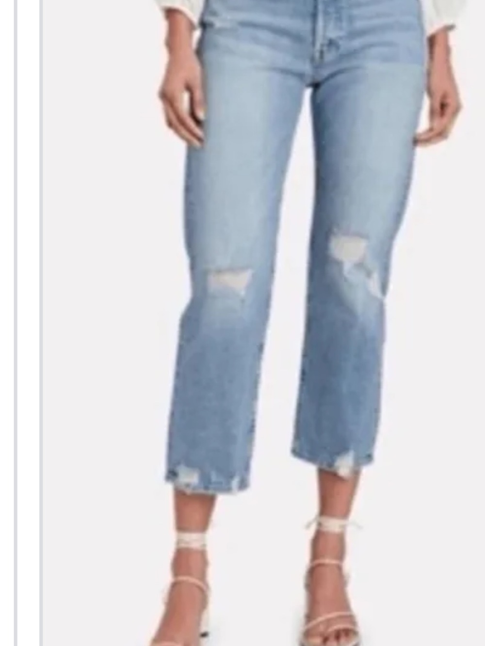 MOTHER The TOMCAT  The Confession Blue Distressed Jeans - Picture 5 of 6